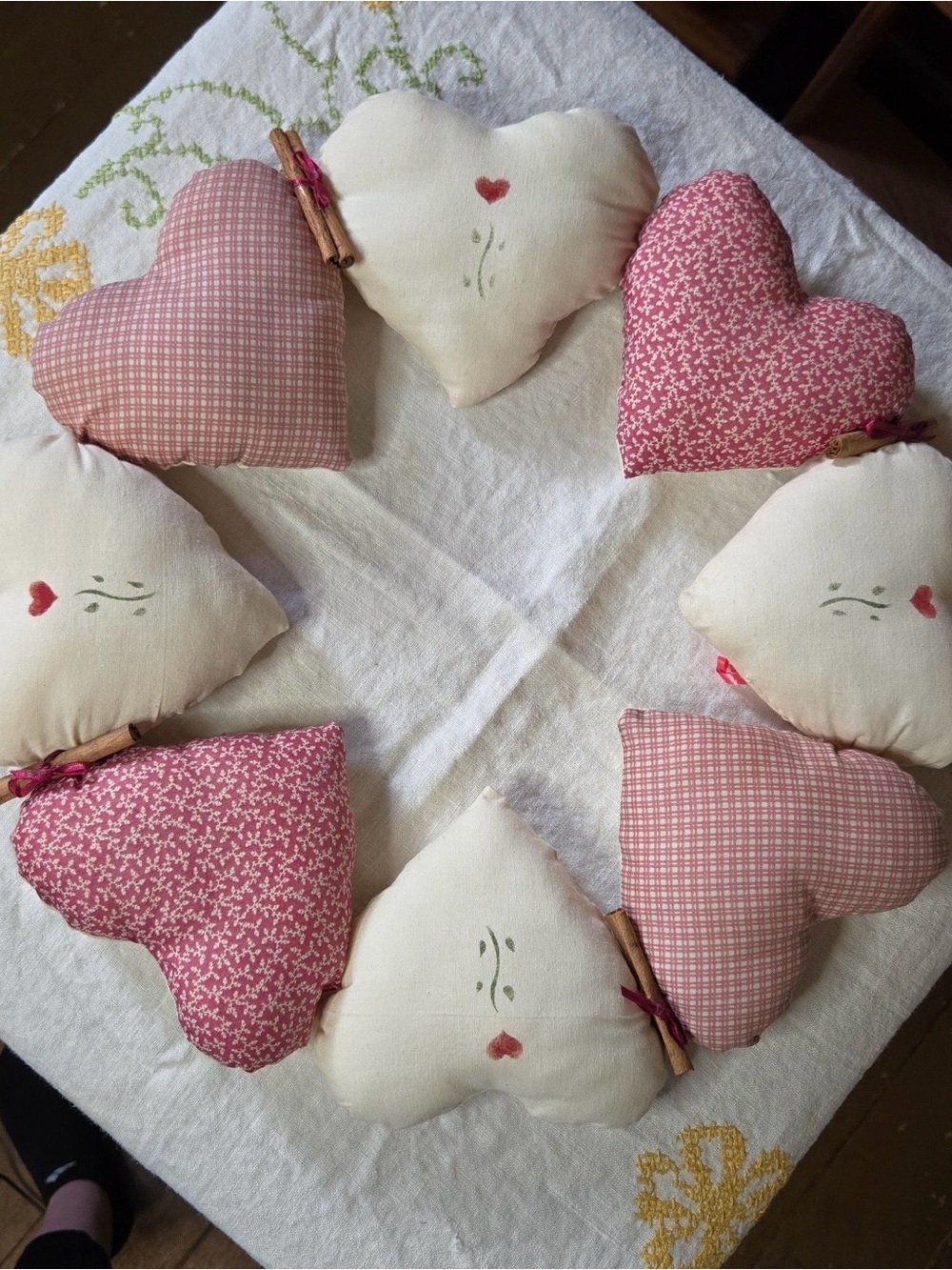 Fabric Heart Wreath